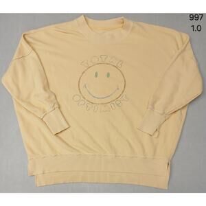 Aries (XS) Yellow Long Sleeve Stretch Pullover Sweatshirt